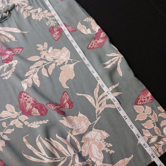 NEW Vero Moda Maternity Easy Joy Tie Short Dress Sage Green‎ Floral XS - Picture 12 of 12